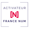 logo blanc et rouge activateur france num